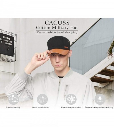 Baseball Caps Military Hats for Men Women Cotton Classic Cadet Hat Comfy Army Hat Vintage Flat Top Cap Baseball Cap - CD18Q7I...