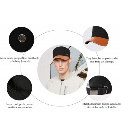 Baseball Caps Military Hats for Men Women Cotton Classic Cadet Hat Comfy Army Hat Vintage Flat Top Cap Baseball Cap - CD18Q7I...