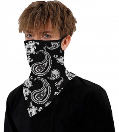 Balaclavas Face Bandana Ear Loops Face Rave Balaclava Scarf Neck Gaiters for Dust Wind Motorcycle Mask Men and Women - CD198O...