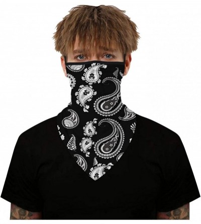 Balaclavas Face Bandana Ear Loops Face Rave Balaclava Scarf Neck Gaiters for Dust Wind Motorcycle Mask Men and Women - CD198O...