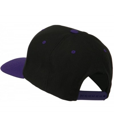 Baseball Caps LA Embroidered Snapback Cap - Black Purple - C311ONYXW1Z $31.01