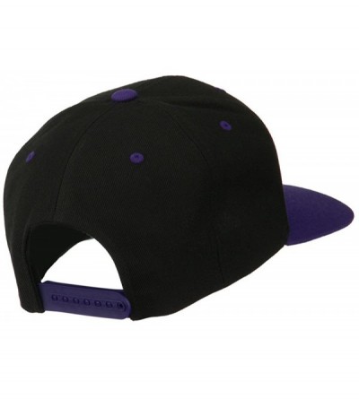 Baseball Caps LA Embroidered Snapback Cap - Black Purple - C311ONYXW1Z $47.13