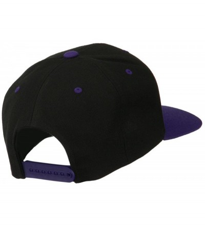 Baseball Caps LA Embroidered Snapback Cap - Black Purple - C311ONYXW1Z $31.01