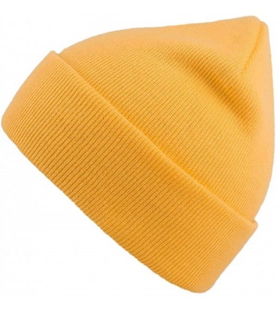 Skullies & Beanies Slouchy Beanie Cap Knit hat for Men and Women - Fresh Yellow - C818WS5Q3Z5 $12.41