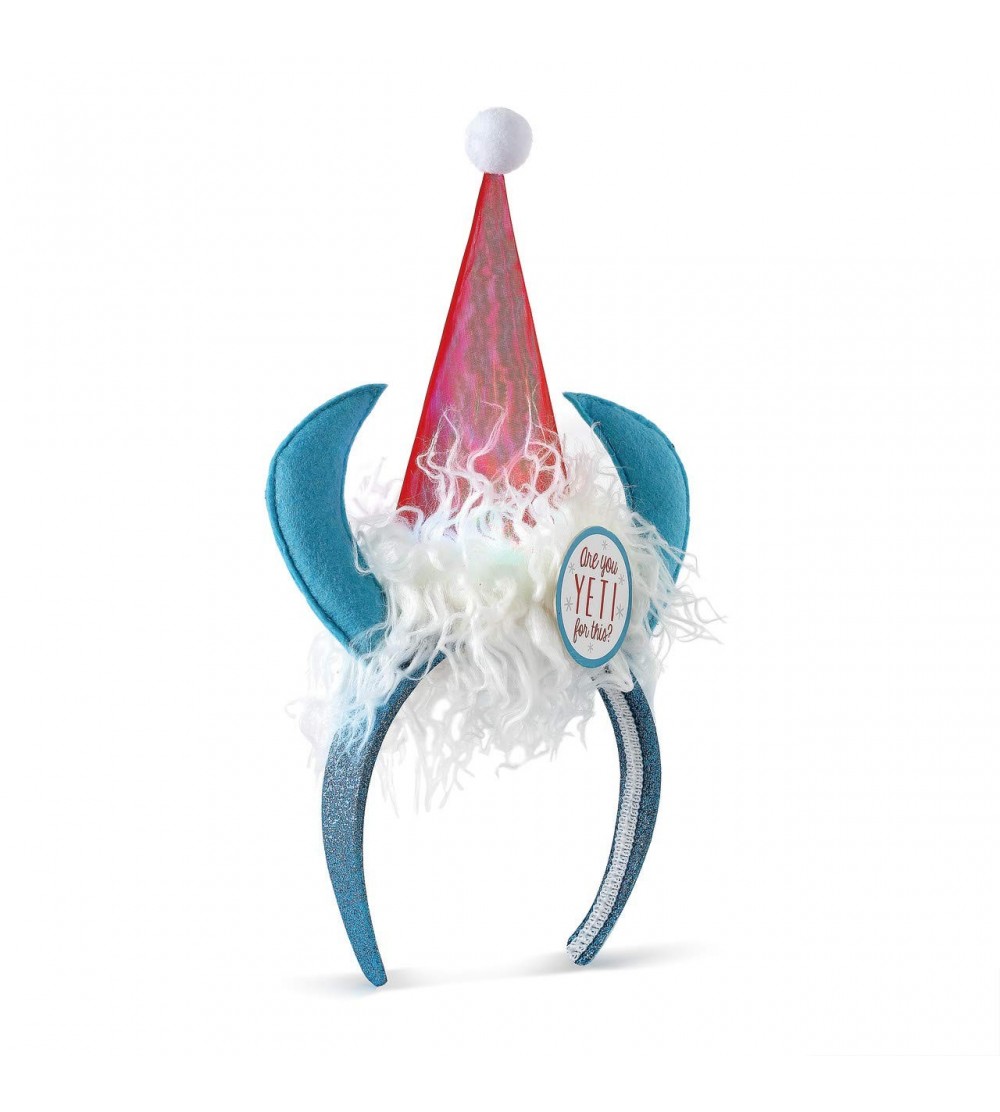 Headbands Yeti Magical Blue LED Light Up Adult's One Size Polyester Christmas Fashion Headband - Yeti Magical Blue LED - CV18...