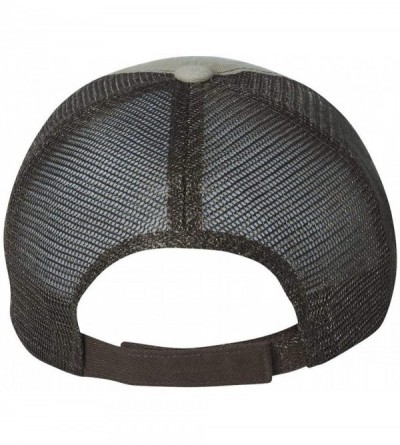 Baseball Caps Headwear 3100 Contrast Stitch Mesh Cap - Khaki/Brown - CH11YZ9LNT1 $8.90