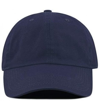 Baseball Caps Unisex Blank Washed Low Profile Cotton & Denim & Tie Dye Dad Hat Baseball Cap - Navy - CF12GVASDCP $7.73