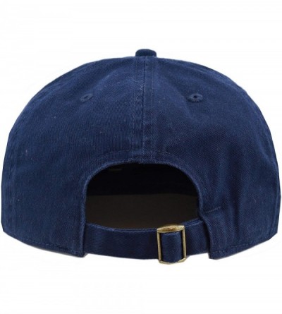 Baseball Caps Unisex Blank Washed Low Profile Cotton & Denim & Tie Dye Dad Hat Baseball Cap - Navy - CF12GVASDCP $7.73