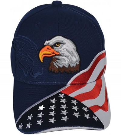 Baseball Caps Embroidered America USA Ball Cap American Flag Eagle Patriotic Adjustable Strap Back - C0180S6U3AN $29.87