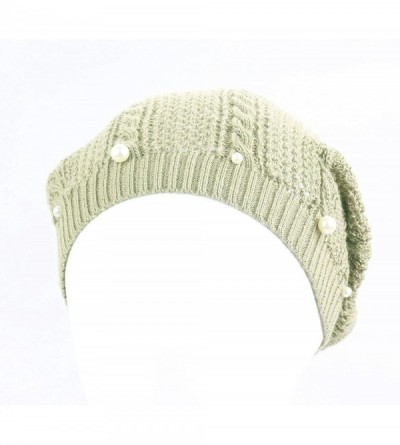 Skullies & Beanies Knit Crochet Hat Light Beanie Style Knitted Cap Women Girl Thin Hollow Braid - Darkkhaki - C518EIM258U $7.26