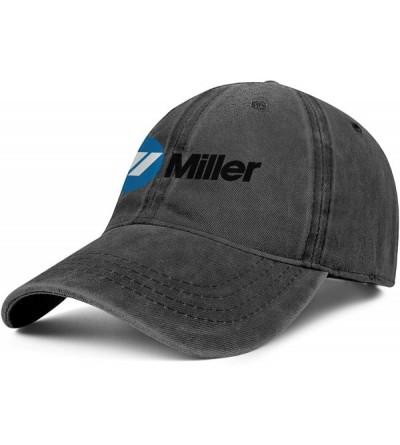 Baseball Caps Mens Miller-Electric- Baseball Caps Vintage Adjustable Trucker Hats Golf Caps - Black-214 - CB18ZLGAQYU $29.70