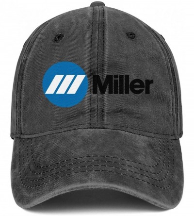 Baseball Caps Mens Miller-Electric- Baseball Caps Vintage Adjustable Trucker Hats Golf Caps - Black-214 - CB18ZLGAQYU $19.53