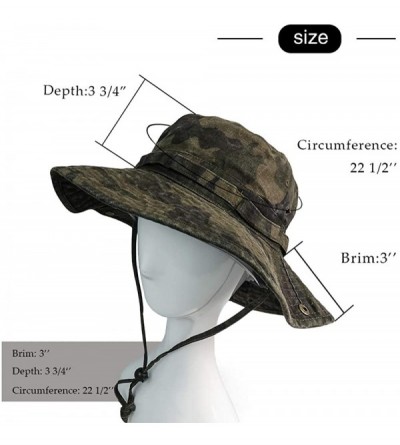Sun Hats Bucket Hat Wide Brim UV Protection Sun Hat Boonie Hats Fishing Hiking Safari Outdoor Hats for Men and Women - C218DR...