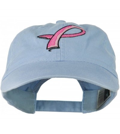 Baseball Caps Hot Pink Breast Cancer Logo Embroidered Washed Cap - Lavender - C311LBM8KVT $23.84