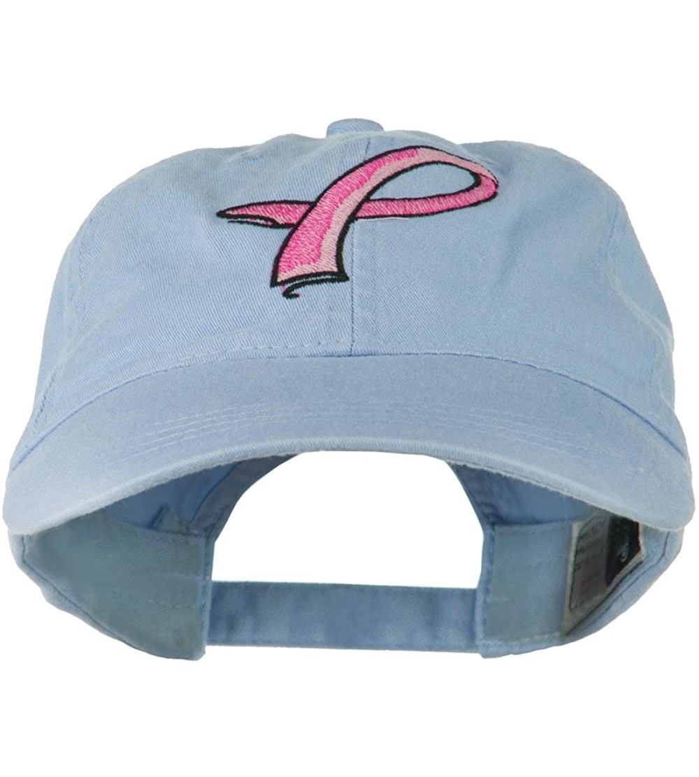 Baseball Caps Hot Pink Breast Cancer Logo Embroidered Washed Cap - Lavender - C311LBM8KVT $23.84