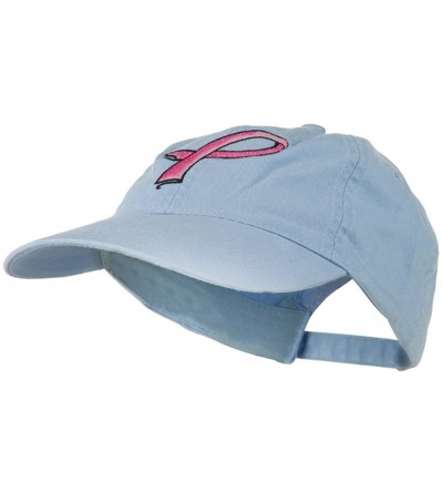 Baseball Caps Hot Pink Breast Cancer Logo Embroidered Washed Cap - Lavender - C311LBM8KVT $23.84