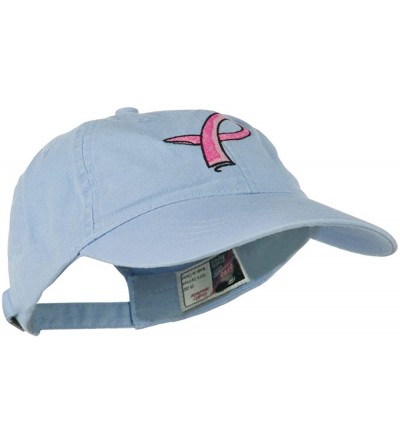 Baseball Caps Hot Pink Breast Cancer Logo Embroidered Washed Cap - Lavender - C311LBM8KVT $23.84