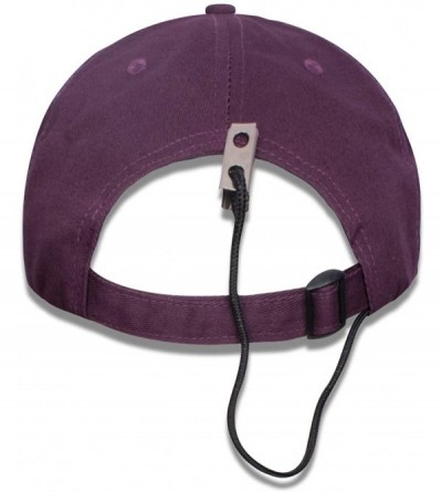 Baseball Caps Men's Sailing Cap for Men Women UV Race Hat with Retainer Clip - Purple - CQ18L0W8S3M $7.93