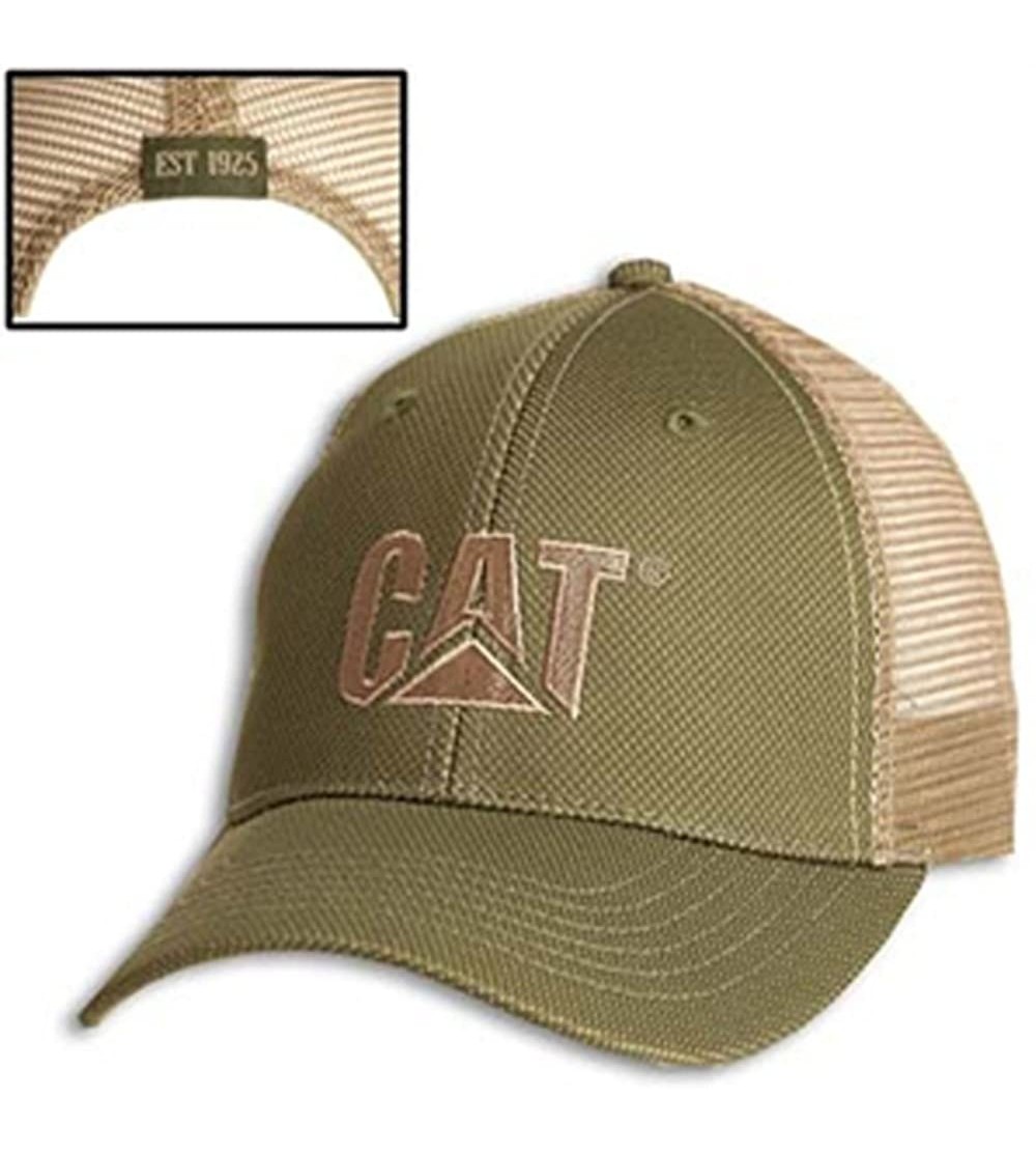 Baseball Caps Cat Olive Green Cap w/Tan Overlay - C512D5N9W3L $21.22