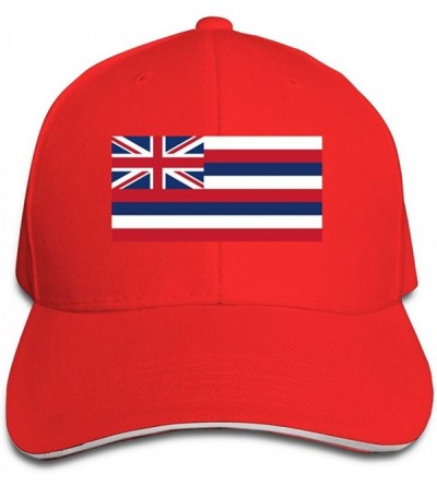 Baseball Caps Flag of Hawaii Adjustable Trucker Caps Unisex Sandwich Hats - C612G7KMH7R $17.06