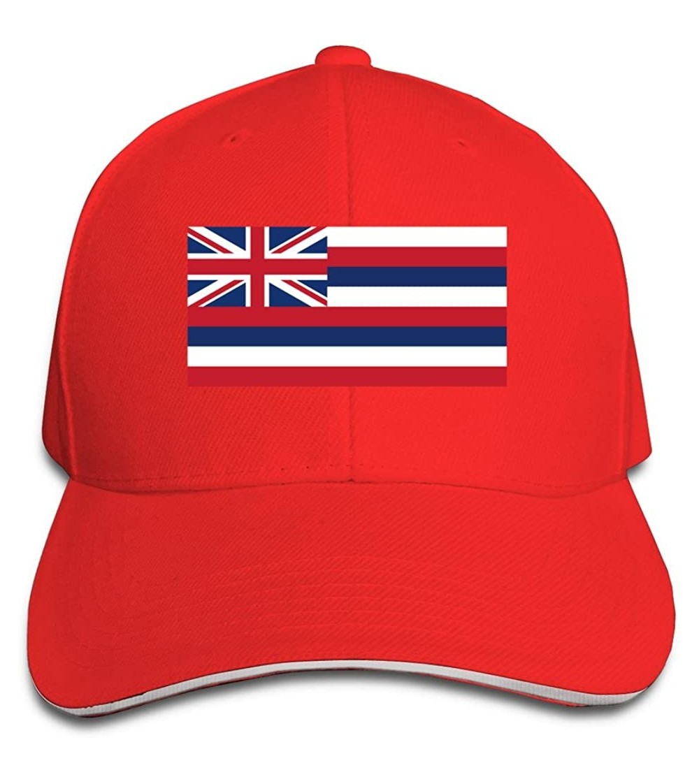 Baseball Caps Flag of Hawaii Adjustable Trucker Caps Unisex Sandwich Hats - C612G7KMH7R $17.06