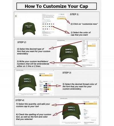 Baseball Caps Snapback Hats for Men & Women Custom Personalized Text Flat Bill Baseball Cap - Navy - CO18IET0DIC $21.42