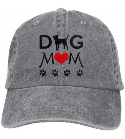 Baseball Caps Dog Mom Paw Retro Denim Cap Adjustable Unisex Plain Baseball Cowboy Hat - Gray - CY18GAK8IDR $23.13
