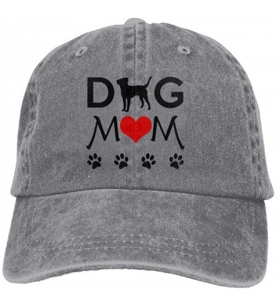 Baseball Caps Dog Mom Paw Retro Denim Cap Adjustable Unisex Plain Baseball Cowboy Hat - Gray - CY18GAK8IDR $9.14