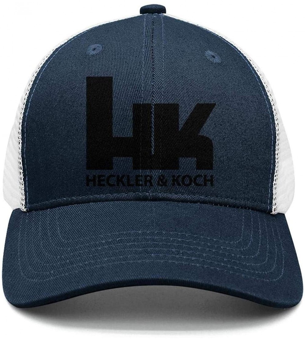 Sun Hats Unisex Cool Cap Flat Adjustable Fits Snapback-Herkler-and-Koch-Golf Hat Wash - Navy-blue-41 - CM18QXG9KZ6 $14.33