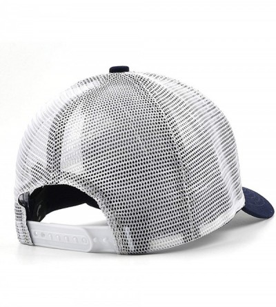 Sun Hats Unisex Cool Cap Flat Adjustable Fits Snapback-Herkler-and-Koch-Golf Hat Wash - Navy-blue-41 - CM18QXG9KZ6 $14.33