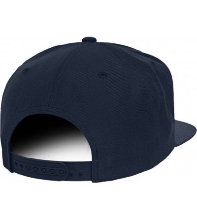 Baseball Caps Compton City Old English Embroidered Flat Bill Snapback Cap - Navy - C312FM6FBTX $19.21