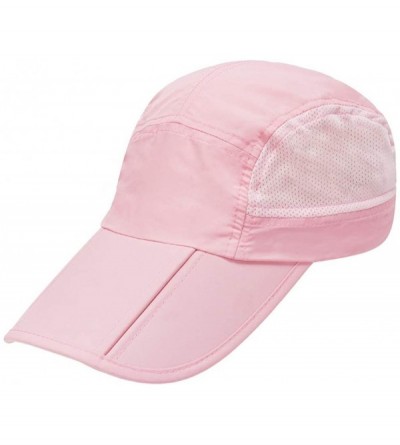 Sun Hats Unisex Breathable Quick Dry Mesh Baseball Cap Sun Hat Running Cap - Pink - C318Q6X05SD $18.01
