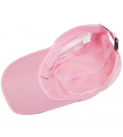 Sun Hats Unisex Breathable Quick Dry Mesh Baseball Cap Sun Hat Running Cap - Pink - C318Q6X05SD $11.38