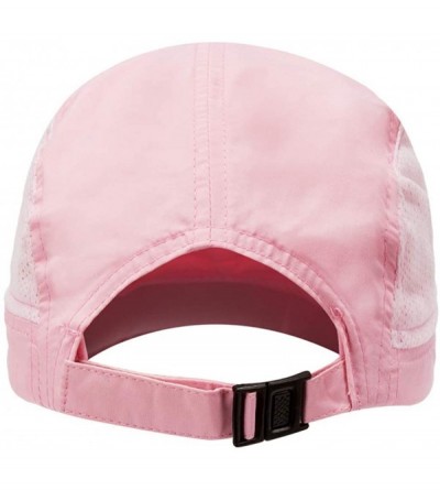 Sun Hats Unisex Breathable Quick Dry Mesh Baseball Cap Sun Hat Running Cap - Pink - C318Q6X05SD $11.38