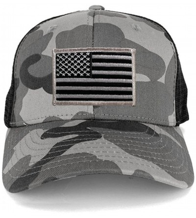 Baseball Caps US American Flag Embroidered Iron on Patch Adjustable Urban Camo Trucker Cap - UUB - Black Grey Patch - CY12N60...