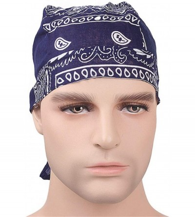 Skullies & Beanies Durag Skull Cap Cotton Biker Motorcycle Bandana Head Wrap Du Doo Do Rag Rags - White-2pcs - C9197TXNZQS $8.90