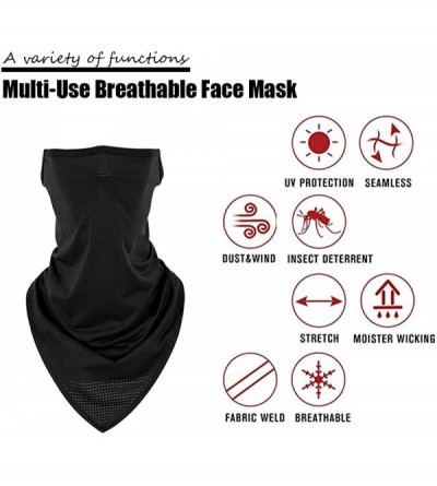 Balaclavas Bandana Face Mask with Ear Loops Women Men Neck Gaiter Motorcycle Summer Dust UV - 23 - C0198DZ9M2Z $9.05