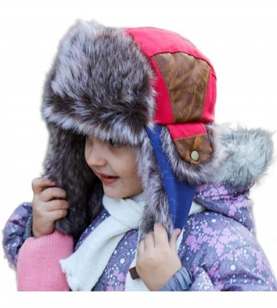 Skullies & Beanies Ladies Earflap Trapper Hat Faux Fur Hunting Hat Fleece Lined Thick Knitted - 67191a_rose - C519404G642 $25.62
