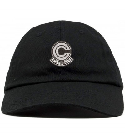 Baseball Caps Capsule Corp Low Profile Low Profile Embroidered Dad Hat - Vc300_black - CG18OLIGAZU $30.46