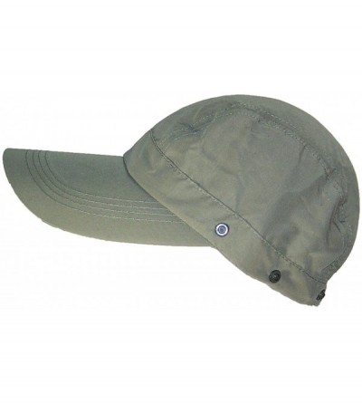 Baseball Caps Adult Long Billed Adjustable Ballcap W/Detachable Neck Flap (One Size) - Olive - CG17YUI6XMW $14.98