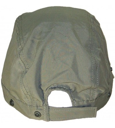 Baseball Caps Adult Long Billed Adjustable Ballcap W/Detachable Neck Flap (One Size) - Olive - CG17YUI6XMW $14.98