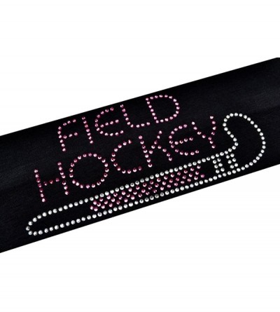 Headbands Field Hockey Rhinestone Stretch Headband for Girls- Teens and Adults - Black - C511QC7QUJ7 $10.70