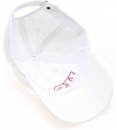 Baseball Caps USA American Flag Embroidered 100% Cotton Adjustable Strap Baseball Cap Hat - Usa - White - CO18C2HRIID $12.26