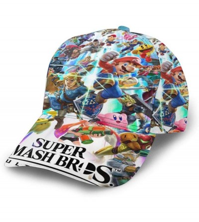 Baseball Caps Super Smash Bros Ultimate Unisex Lightweight Adjustable Twill Curve Brim Baseball Cap Black - C4192GEQISQ $16.67