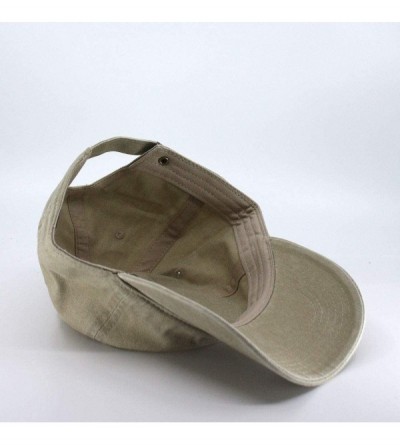 Baseball Caps Blank Dad Hat Cotton Adjustable Baseball Cap - Khaki Washed Strap - C412O3IKXQ2 $11.63