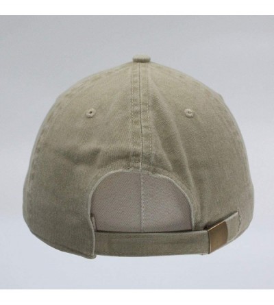 Baseball Caps Blank Dad Hat Cotton Adjustable Baseball Cap - Khaki Washed Strap - C412O3IKXQ2 $11.63