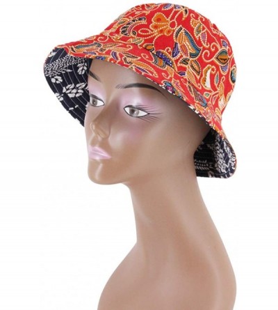 Bucket Hats Women Girls Cotton Leopard Print Reversible Bucket Hat Summer Double Sides Packable Hat for Outdoor Travel - CY18...