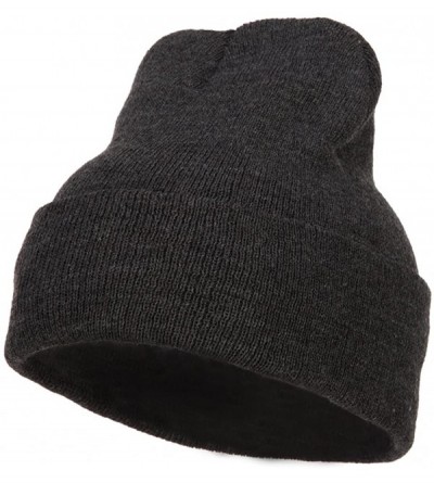 Skullies & Beanies 12 Inch Long Knitted Beanie - Heather Charcoal - CH18CAW8O5I $8.70