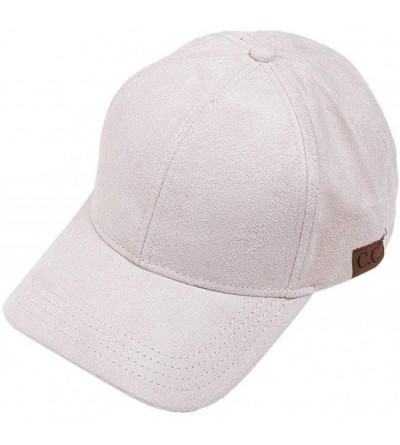 Baseball Caps Suede Adjustable Baseball Cap - Beige - CG12FHB7QI7 $17.47