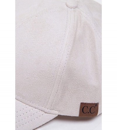 Baseball Caps Suede Adjustable Baseball Cap - Beige - CG12FHB7QI7 $17.47